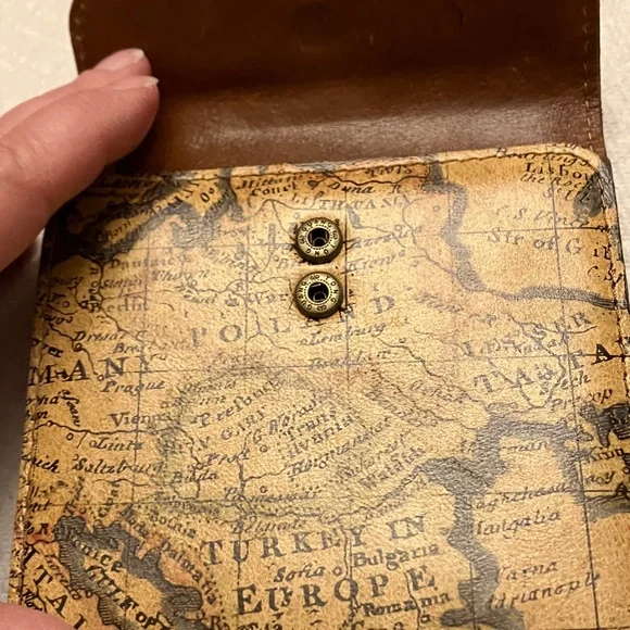 PATRICIA NASH. Vintage Map Print Wallet. Leather is so soft! Beautiful details. - Picture 2 of 12